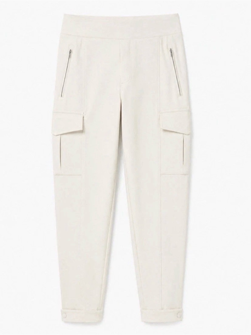 Athleta Cream Cargo Jogger Trousers 8 Tall